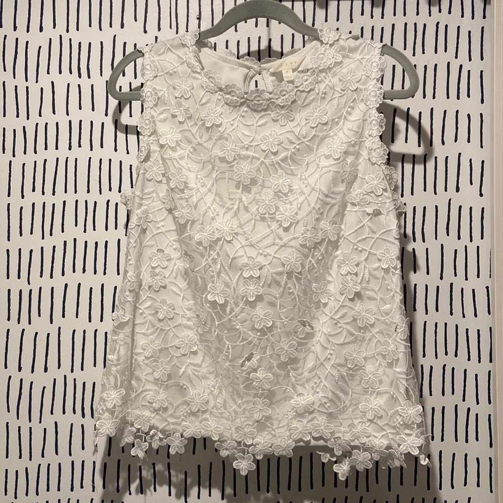 White Lace Tank Top